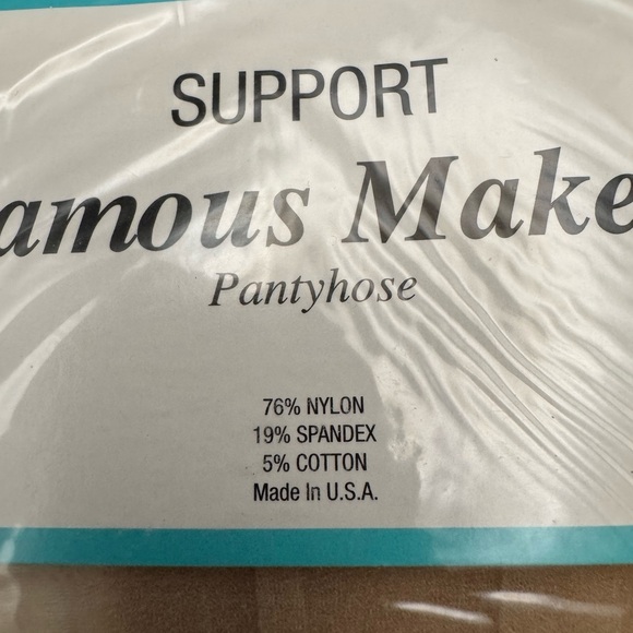 3 Pair SHEER FAMOUS MAKER  Beige PANTYHOSE (Med-TALL 5' 2"-5'8”) 100- 1651bs - Picture 6 of 8